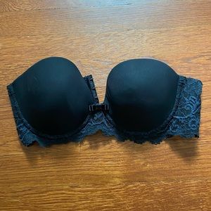 Simone Perele black strapless bra sz 32E